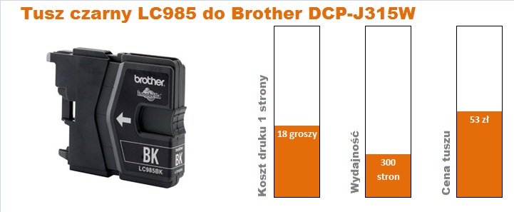 tusz do brother DCP-J315W czarny